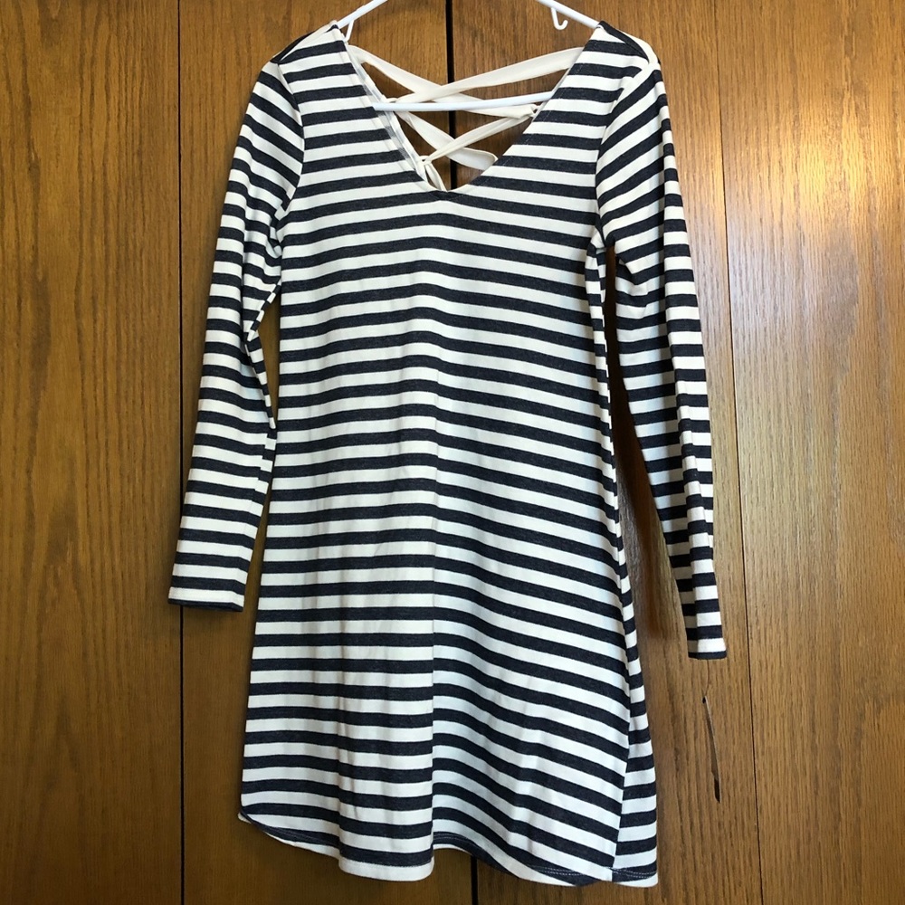 Sweater Dress with Lace Back Accent